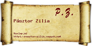 Pásztor Zilia névjegykártya