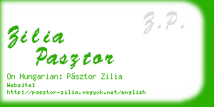zilia pasztor business card